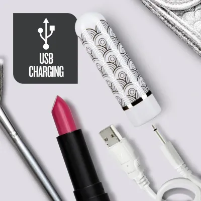 The Collection Glitzy Halo Rechargeable Bullet Silver