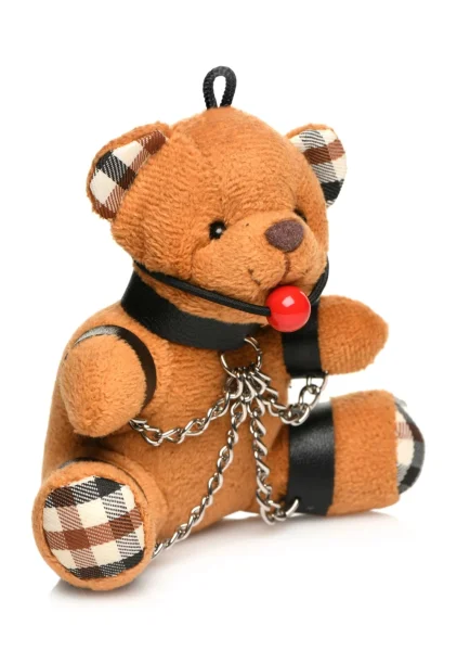 Gagged Teddy Bear Keychain