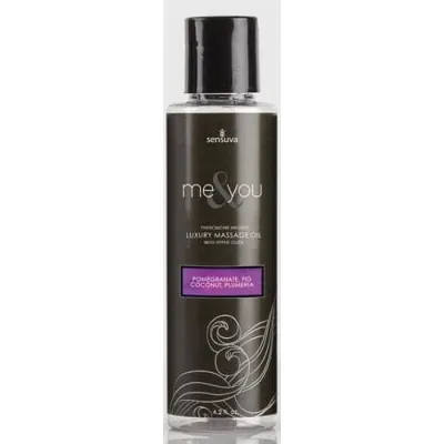 Me and You Massage Oil Pomegranate Fig Coconut Plumeria 4 2 Oz