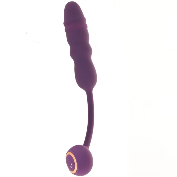 INMI Thrust Thumper Rechargeable Silicone Thrusting Vibrator With Remote - Purple