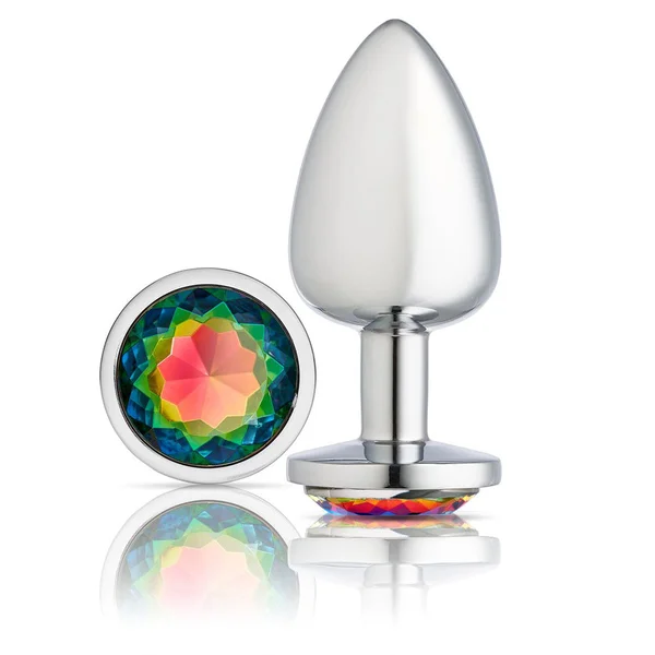 Cloud 9 Novelties Gems Silver Chromed Anal Plug - Large — image 5 of 5