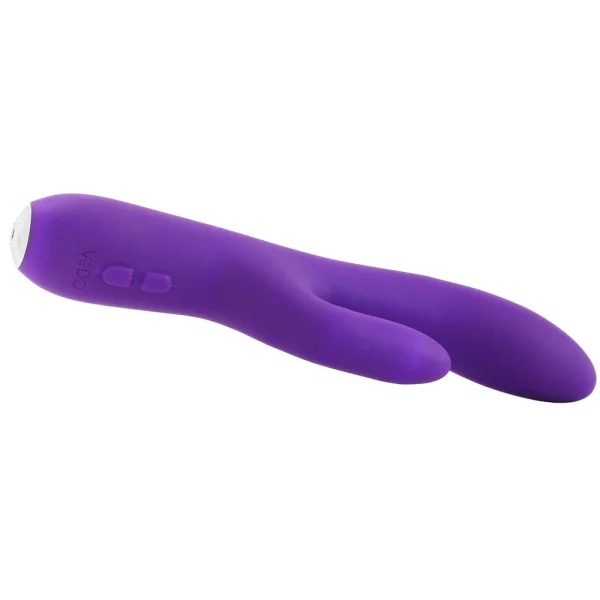 ROCKIE 12 Function Rechargeable Silicone Rabbit Style Vibrator By VeDO - Indigo