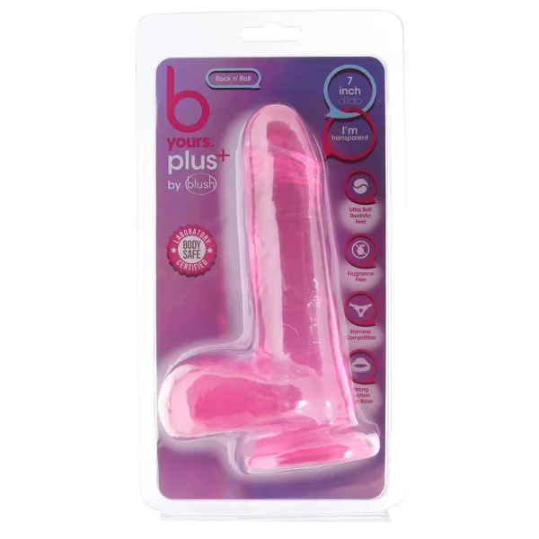 B Yours Plus Rock n’ Roll 7 Inch Ballsy Dildo