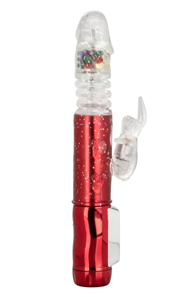Naughty Bits Cumball Machine Thrusting Jack  Rabbit Vibrator - Red