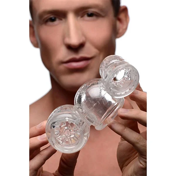 Wand Essentials Twin Turbo Strokers 2 in 1 Wand Attachment for Men