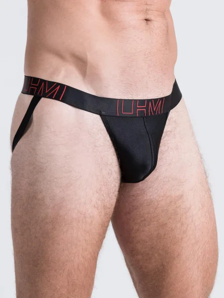 LHM Black Shiny Microfibre Jockstrap