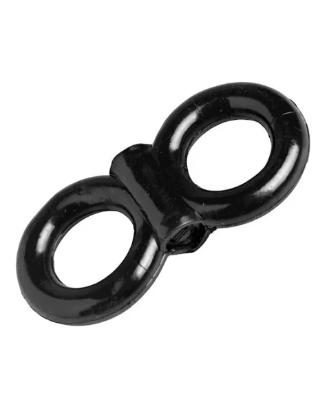 Vibrating Dual Cock Ring Black