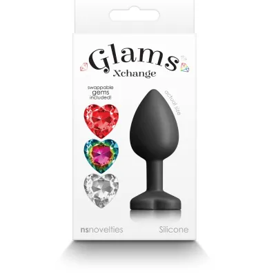 Glams Xchange Heart Small Black