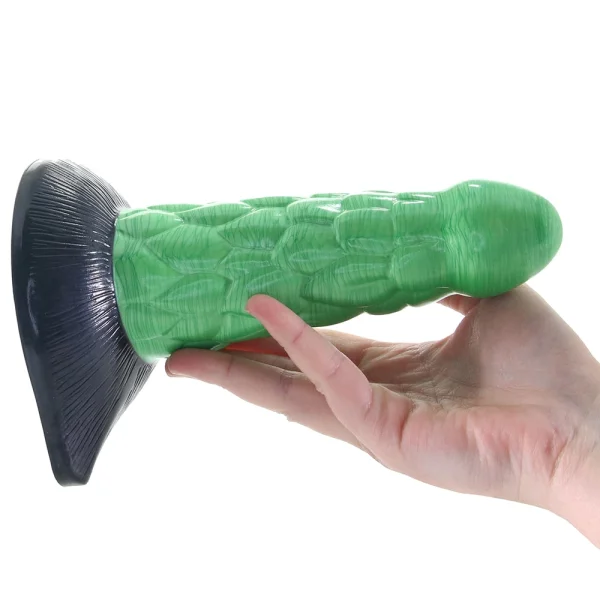 Radioactive Reptile Thick Scaly 7.5" Silicone Dildo By Creature Cocks