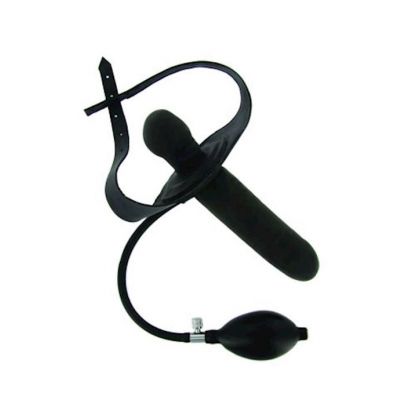 Inflatable Gag With Dildo Black