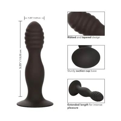 Silicone Ribbed Anal Stud