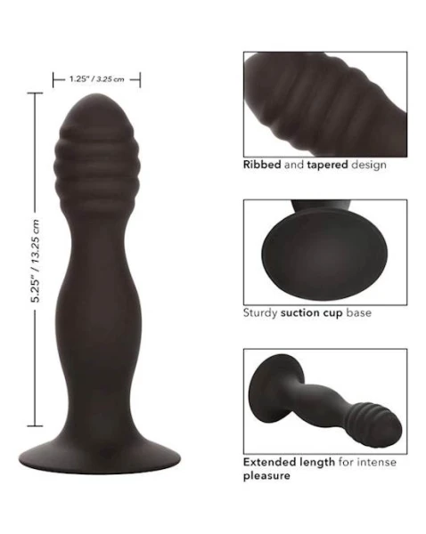 Silicone Ribbed Anal Stud