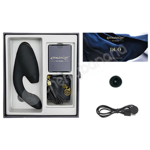 Womanizer Duo Black G-Spot & Clitoral Suction Stimulator