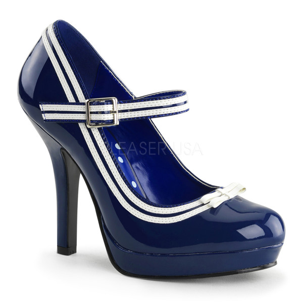 SECRET-15 - 4 1/2" Heel, 1/2" P/F Mary Jane Pump W/ Contrast Trim — image 5 of 8