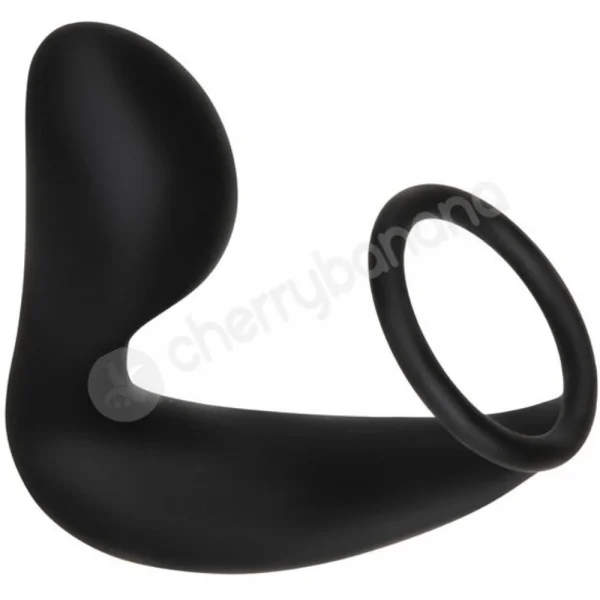 Adam & Eve Adam's Rechargeable Black Vibrating Prostate Pleaser & Cockring