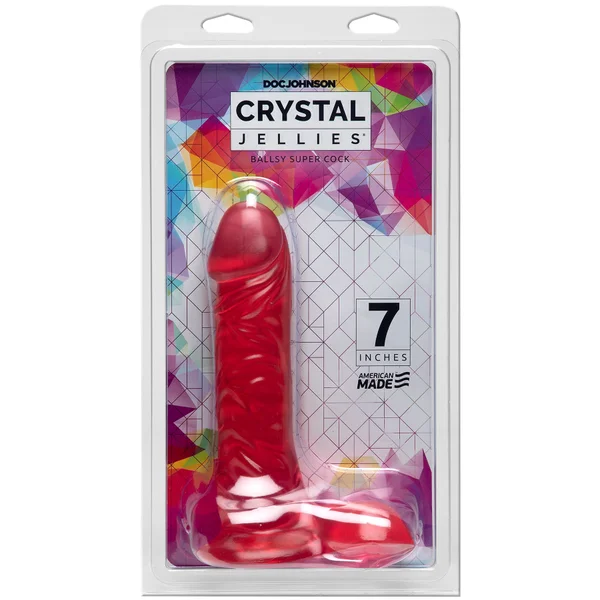 Crystal Jellies 7 Inch Ballsy Supercock - Pink — image 22 of 22