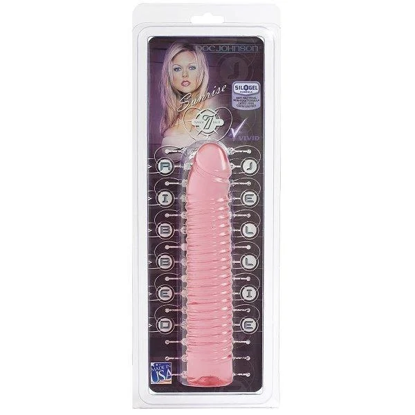 7" Ribbed Jelly Cock