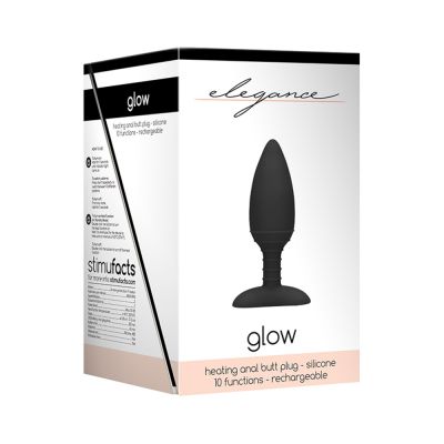 Elegance Heating Rechargeable Butt Plug Black