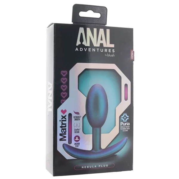 Anal Adventures Matrix Nebula Silicone Butt Plug By Blush - Lunar Blue