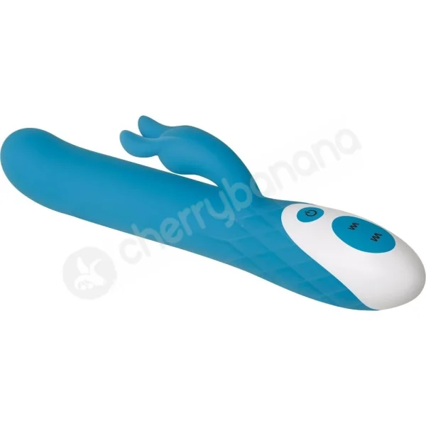 Evolved Big Soft Bunny Blue 8.75" Soft & Squishy Super Soft Silicone Rabbit Vibrator