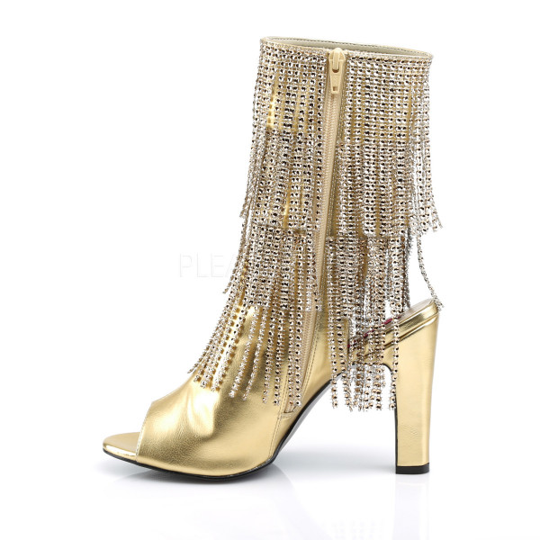 4 inches Heel, 1 1/2 inches PF Open Toe/Heel Back Lace-Up Ankle Boot — image 11 of 16