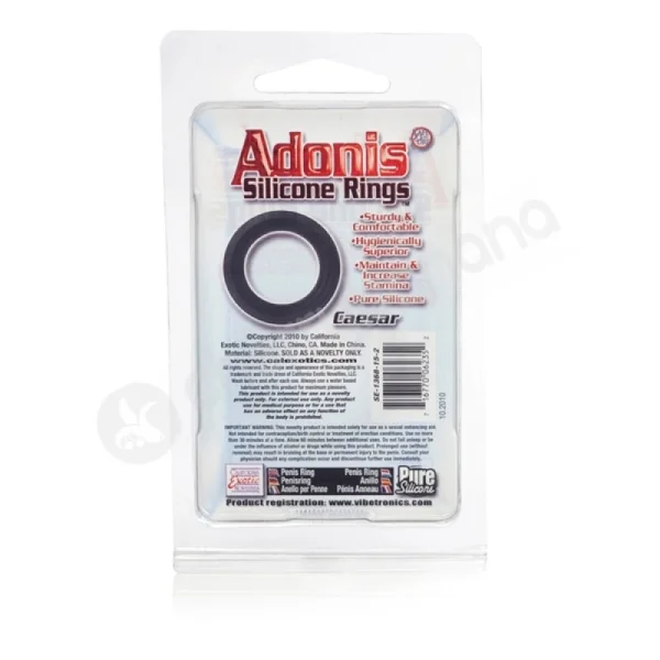 Adonis Silicone Ring - Caesar Black Cock Ring