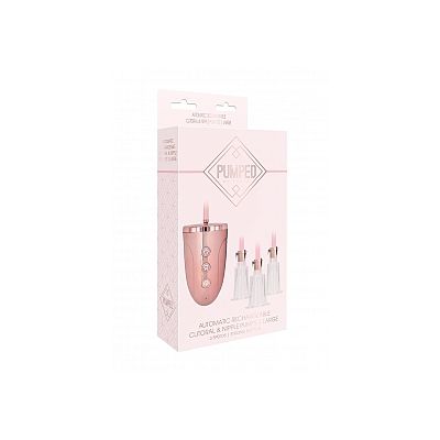 Shots Automatic Rechargeable Clitoral Nipple Pump Set
