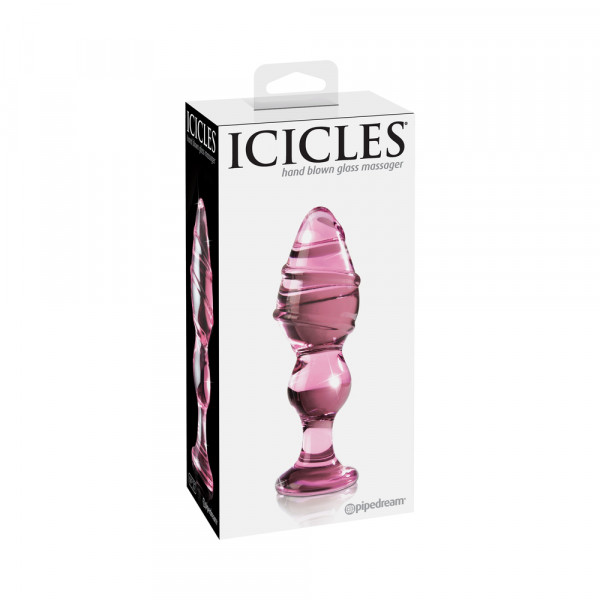 Icicles No 27 Pink Glass Butt Plug — image 6 of 12