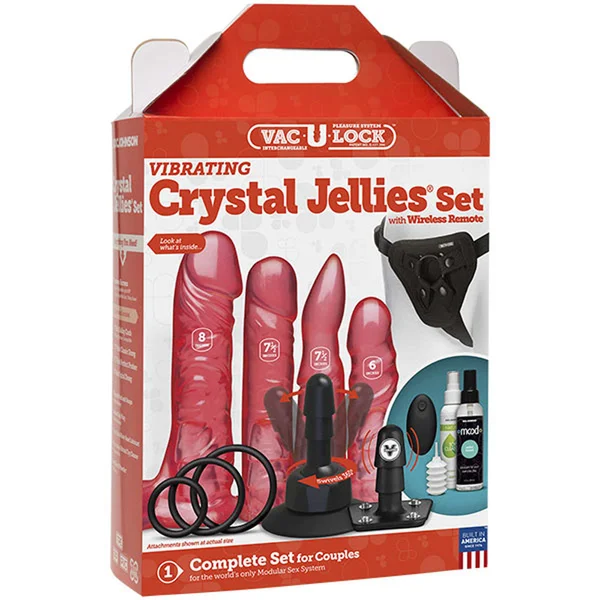 Vac-U-Lock - Vibrating Crystal Jellies Set With  Wireless Remote — image 10 of 15