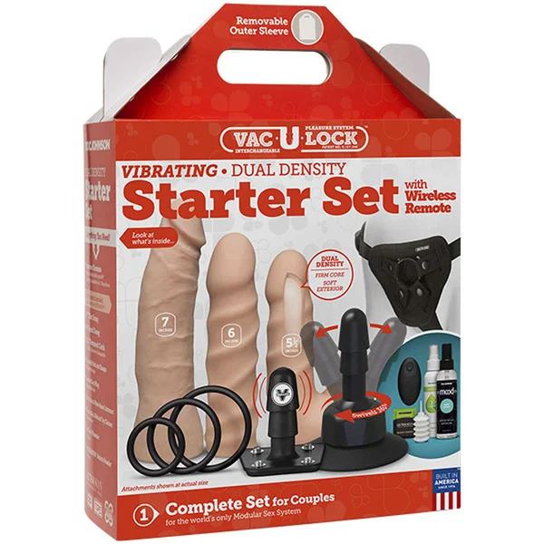 Vac-U-Lock - Vibrating Dual Density Starter Set - Vibrating With Wireless Remote — image 13 of 25