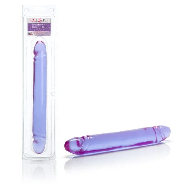 Reflective Gel Smooth Double Dong 12 Inches — image 6 of 8