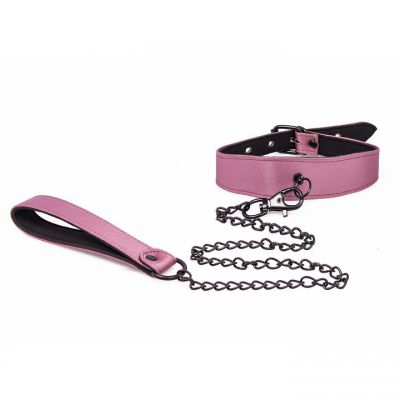 Bind Blush Pink Satin Collar And Leash