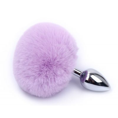 Metal Bunny Tail Butt Plug