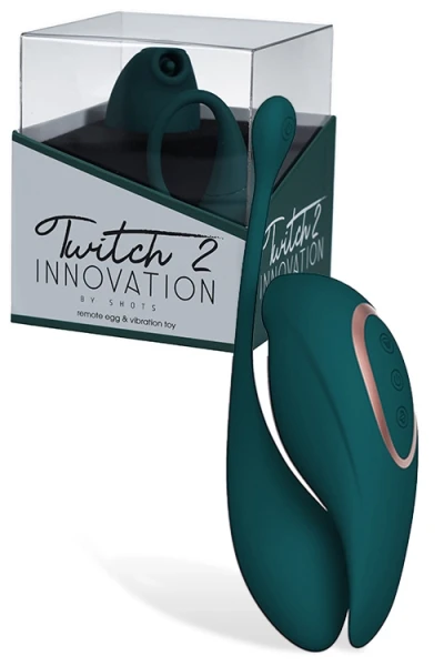 Shots Toys Twitch 2 Innovation Clitoral Stimulator & Vibrating Egg Set with Remote Control