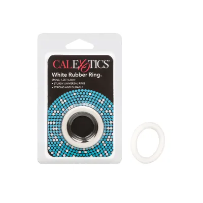 California Exotic 1 75 White Rubber Penis Ring