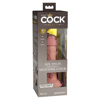 King Cock Elite 6 Inch Dual Density Dildo Caramel