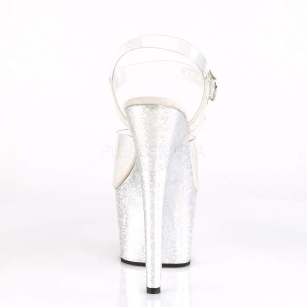 7 inches Heel, 2 3/4 inches PF Ankle Strap Sandal w/ Orb Effect — image 4 of 4