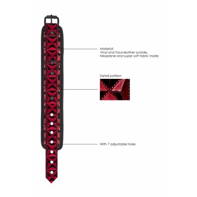 Luxury Ankle Cuffs Burgundy Fetish Sex Toys