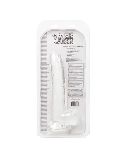 Size Queen Dildo - Clear - 8 Inch