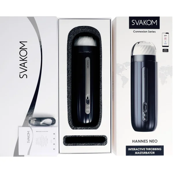 SVAKOM HANNES NEO Powerful Throbbing App Enabled Interactive Penis Masturbator