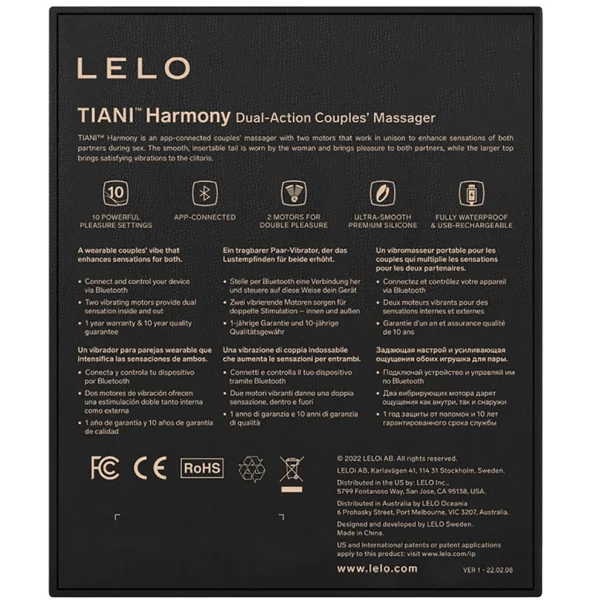 Lelo Tiani Harmony Couples Vibrator with App