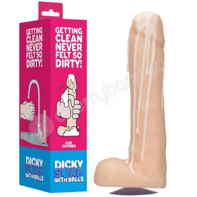 S Line Cream Cum Covered Brown Dicky Soap With Balls