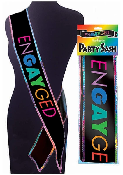 Engayged LGBT Bridal Shower Bachelorette Party Sash