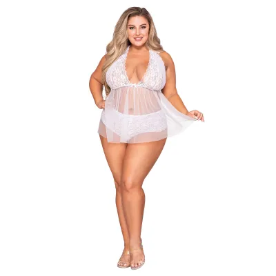Babydoll Panty Queen White