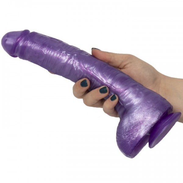 Bondara Dazzling Purple Suction Cup Dildo - 10 Inch — image 4 of 4