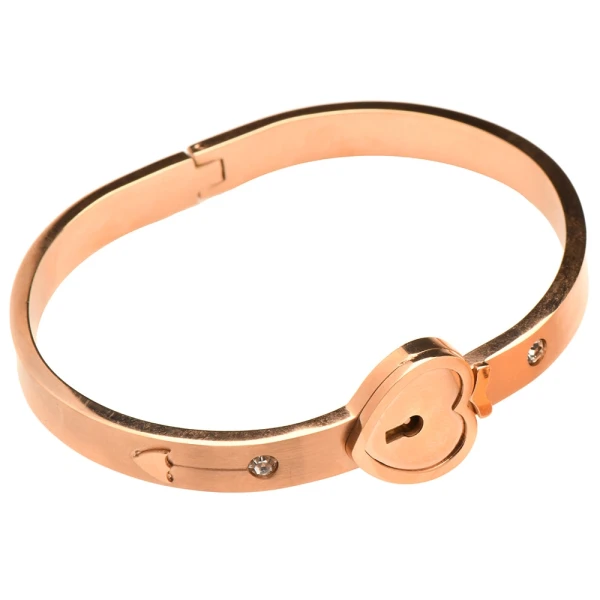 Cuffed Locking Bracelet and Key Necklace