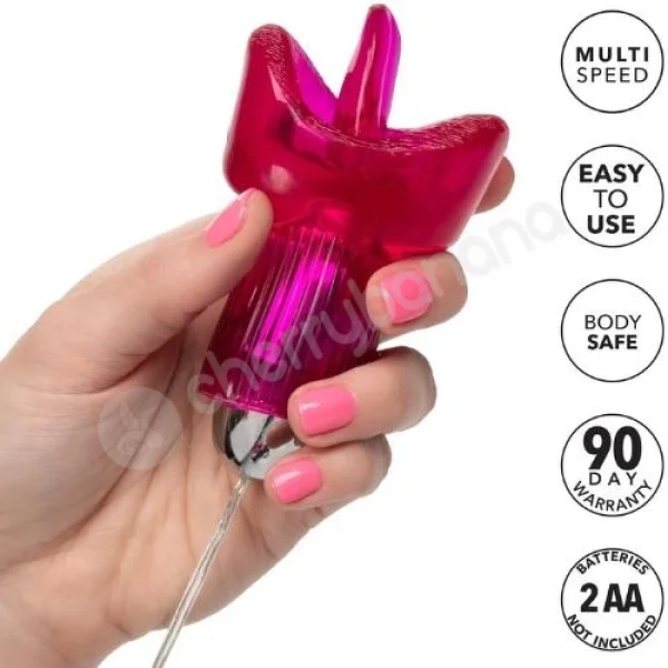 Calexotics Clit Kisser Pink Lips & Tongue Clitoris Vibrating Stimulator