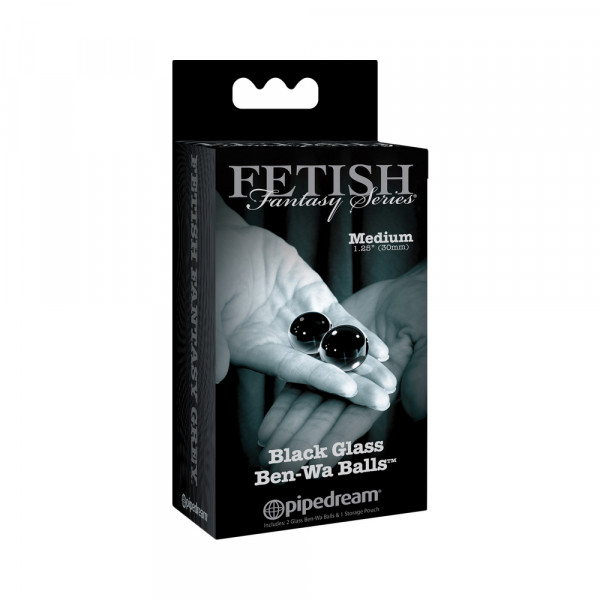Fetish Fantasy Black Glass Ben-Wa Balls Medium