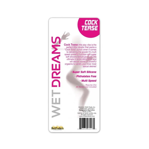 Wet Dreams Cock Tease Play Vibe Magenta Multi Speed