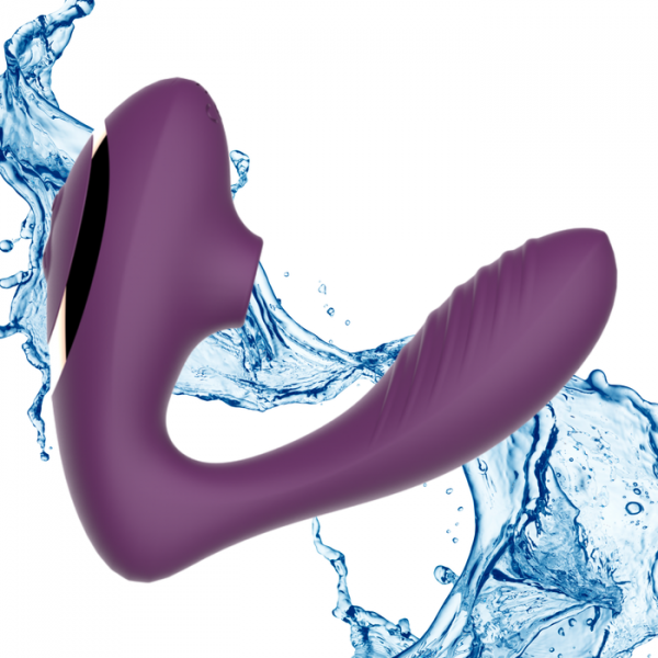 Dual Silicone Clit Sucker & G-Spot Vibrator - 2-in-1 Dual Stimulator!